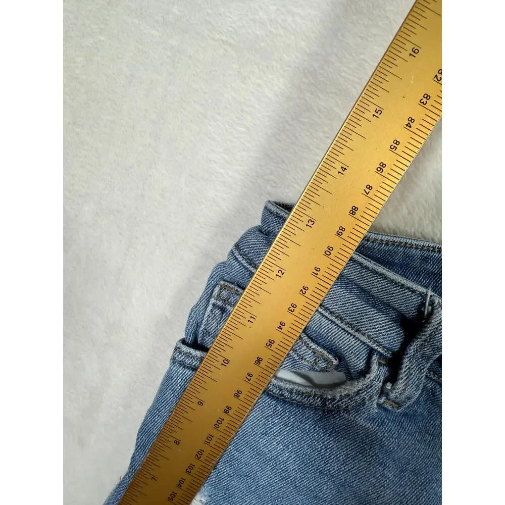 Guess‎ Distressed Denim Cutoff Shorts Women’s Size 27 Blue Frayed Hem - Picture 3 of 9